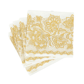 Ambiente Serving Paper Napkins Gloria Design Gold Color