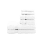 Egyptian Cotton Towels 6 Pieces Set White image number 1