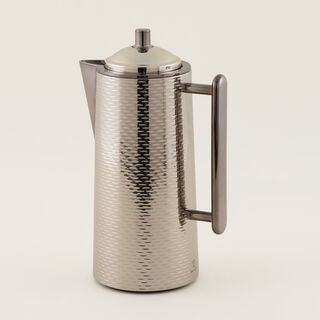 Dallaty Stainless Steel Steel Vacuum Flask Set 1L, Silver And Black