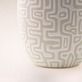 Homez off white ceramic vase 24*24*33 cm