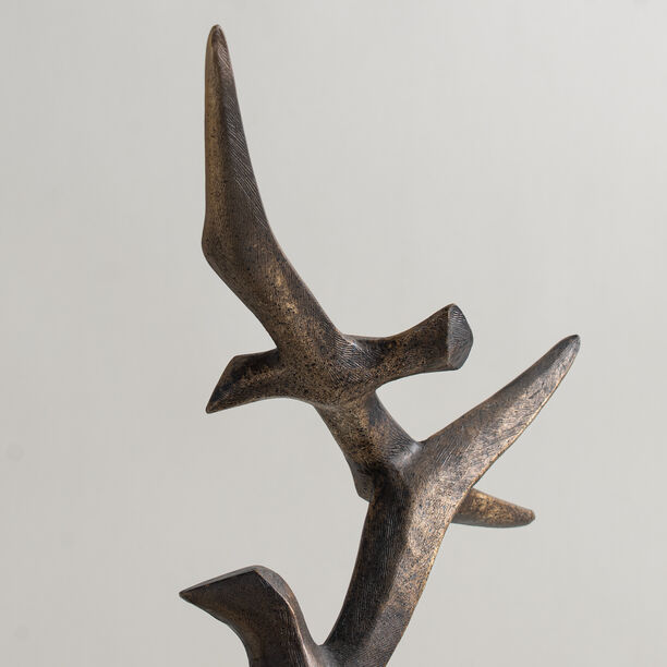 Homez resin bird abstract sculpture, bronze 35*16*62cm image number 1
