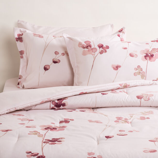Boutique Blanche Microfiber Blossom 6pc Comforter Set Queen/Full 200*240cm image number 1