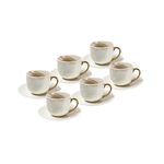 La Mesa Coffee Set Marble With Gold Handle 12 Pieces image number 1