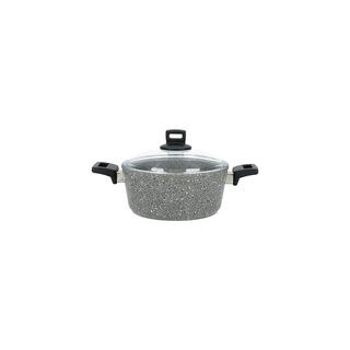 Alberto 9 Piece Granit Cookware Set Gray Stone