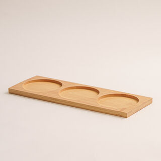 3Pcs glass storage jar set with bamboo lid and spoon and rack