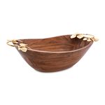 Wooden Oval Dish Gold image number 0