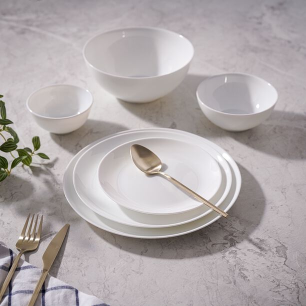 La Mesa 50 pcs opal glass dinner set white image number 1