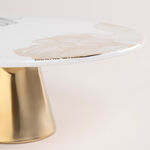 La Mesa gold porcelain cake stand with base image number 2