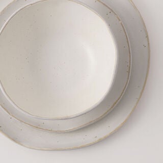 La Mesa 12Pcs Porcelain Dinner Set, Grey