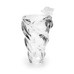 Decorative Vase Glass With Crystal Flower Clear image number 0