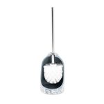 Ceramic Toilet Brush Holder With Stainless Pole Black Bristle Brush image number 0