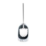 Ceramic Toilet Brush Holder With Stainless Pole Black Bristle Brush  image number 0