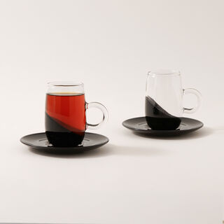 دلتي مجموعة أكواب شاي زجاج 12 قطعة