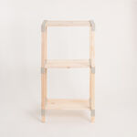 Homez Fixwood 3 Floor Wooden Shelf, Beige 79*33*41Cm image number 0
