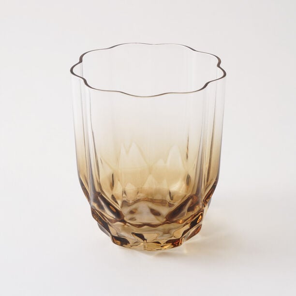 La Mesa Set Of 4 Pcs Hand Made Glass Tumbler Honey Colour 300 Ml image number 1