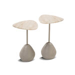 هومز كلارا طاولة جانبية مع قاعدة خرسانية، بيج 30*30*45 سم image number 2