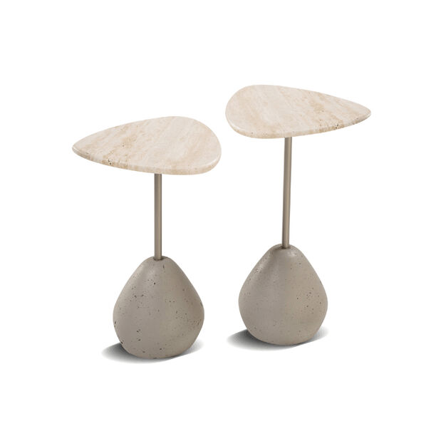 هومز كلارا طاولة جانبية مع قاعدة خرسانية، بيج 30*30*45 سم image number 2