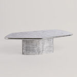 Homez Metal Coffee Table, Silver 119*57*34 Cm image number 0