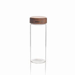 Billi glass bottle with wooden lid & spoon 15 cm image number 0