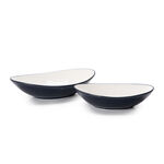 Rio Oval Bowl 2 Pieces Set Blue Glaze image number 0
