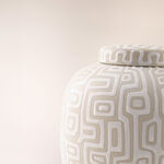 Homez off white ceramic vase 24*24*33 cm image number 1