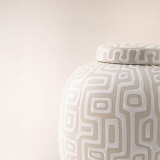 Homez off white ceramic vase 24*24*33 cm