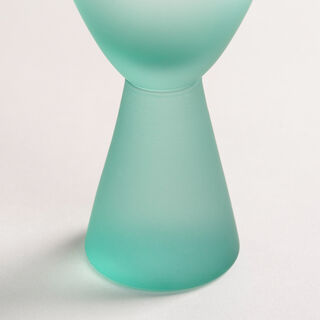 Stem Glass Set Blue Base Plain 4 Pcs Stem Glass