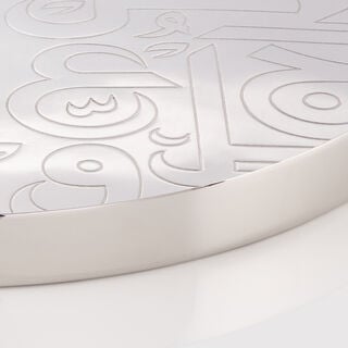 دلتي صينية تقديم فضية 40*40*3 سم