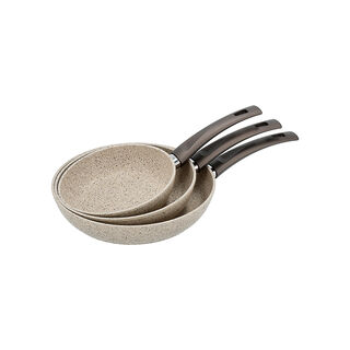 3 Piece Alberto Frypan Set Granite 20/24/28 cm