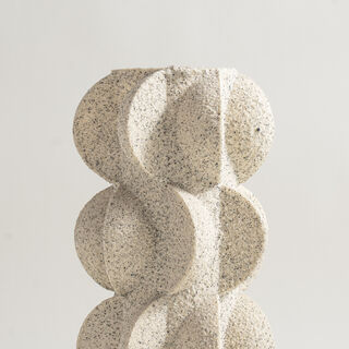 Homez resin vase 15.3*15.3*30.5cm, offwhite