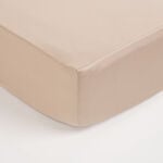 Boutique Blanche Fitted Sheet 100% Cotton 300Tc Sateen Super King, Natural 200*200 Cm image number 0