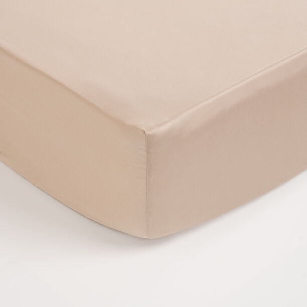 Boutique Blanche Fitted Sheet 100% Cotton 300Tc Sateen Super King, Natural 200*200 Cm image number 0