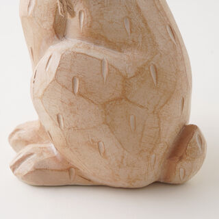 Homez Resin Rabbit With Hemp Rope, Brown 14*14*24.5Cm