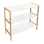 3 Tiers Bamboo Mdf Shelf White image number 0