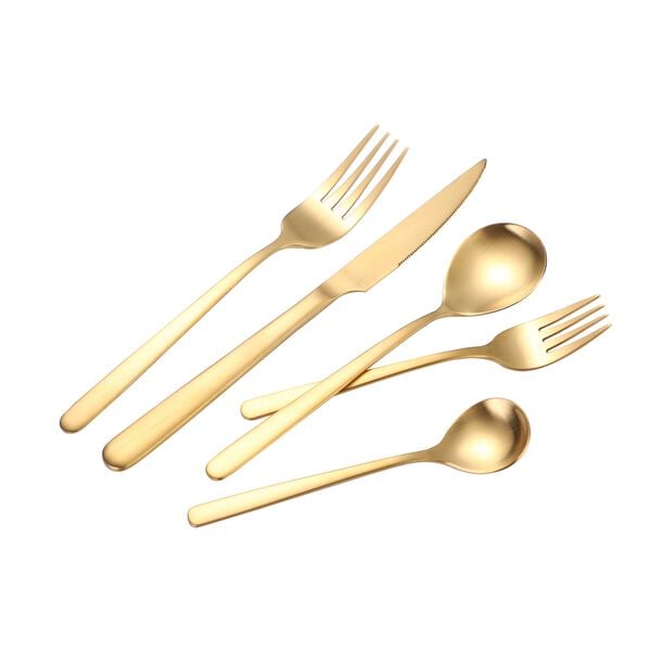 La Mesa Majestic Cutlery Set 20 Pieces Matte Gold image number 2