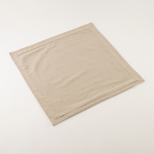 Homez Beige Plain Cushion Cover, 50*50Cm image number 0