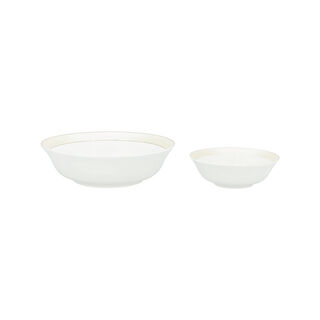 La Mesa metalic beige bone porcelain dinner set 85 pcs