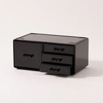 هومز منظم مستحضرات تجميل بلاستيك، أسود 23.8*15.3*10.8 سم image number 0