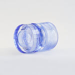 هومز حامل شموع مضلع زجاج 13.3*13.3*15.4سم، أزرق image number 2