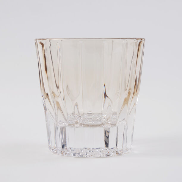 La Mesa 4 Pcs Embossed Tumbler Glass Set, Ombre Light Brown 8.5*8.5*8.7 Cm image number 2