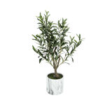 ARTIFICIAL OLIVE PLANT IN CEMENT POT image number 1