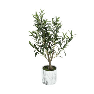 ARTIFICIAL OLIVE PLANT IN CEMENT POT