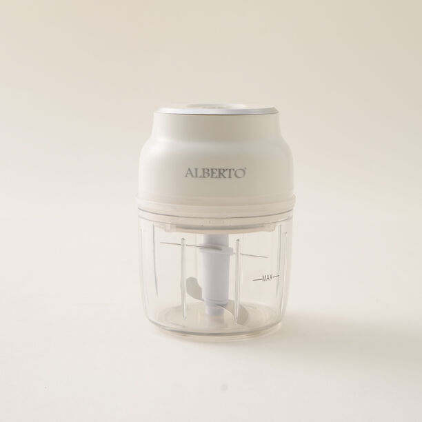 Alberto mini electric stainless steel garlic chopper 230ml in white image number 0