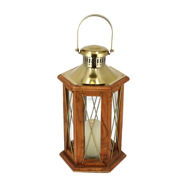 Lantern Wood And Steel Natural & Shiny image number 2