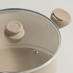 Alberto aluminum cooking pot with glass lid 8.5L, cream image number 1