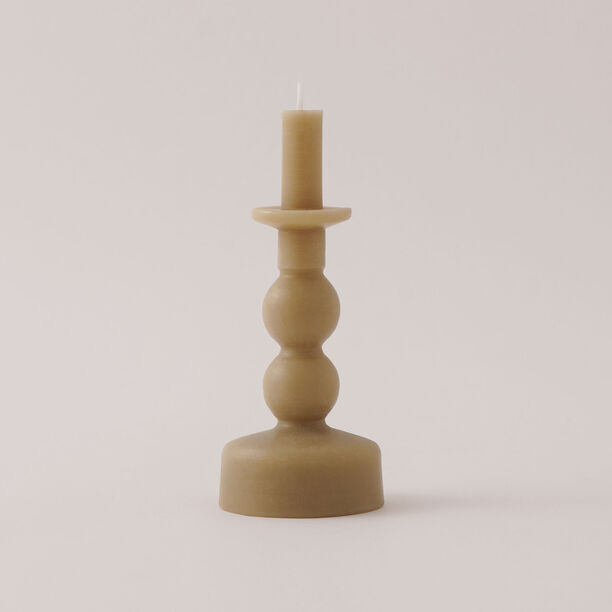 هومز شمعة جلو من شمع الصويا، بيج 5.8*5.8*14سم image number 0