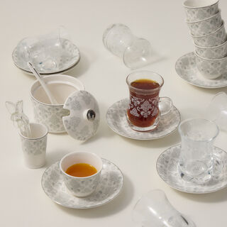 Zukhroof 28 Pieces Porcelain Tea And Coffee Set Danteel Gray 