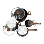 7Pcs Forged Aluminum Cookware Set With Silicone Handles image number 3