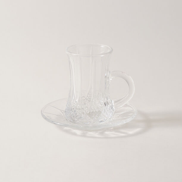 دلتي مجموعة أكواب شاي وقهوة زجاج image number 3