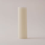 Homez soya wax simple candle, white 7*7*20cm image number 0